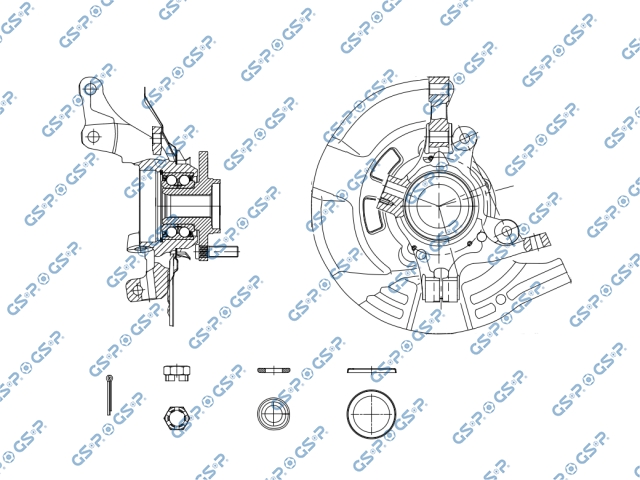 KA9600054 — Mangueta de Suspensión Delantero Derecho GSP KA9600054