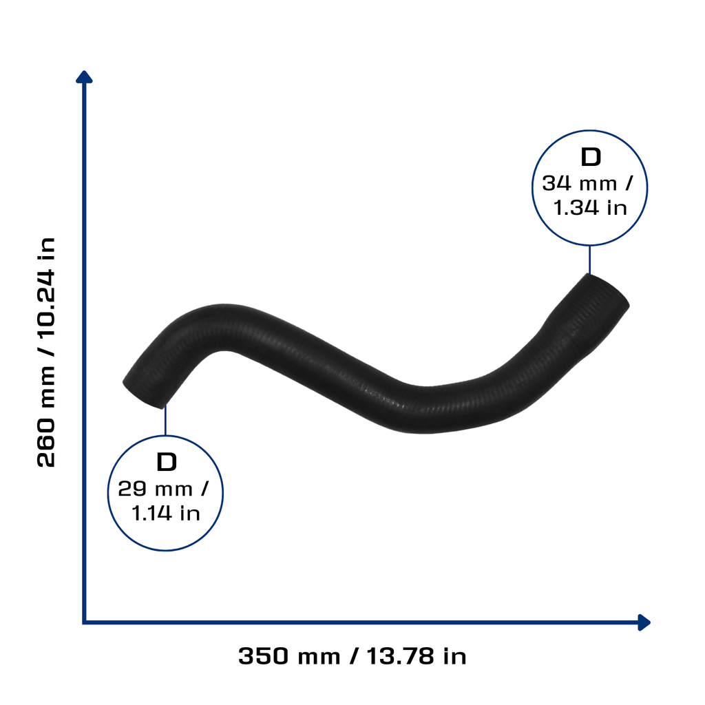CA-3644 — Manguera Radiador CAUPLAS 3644