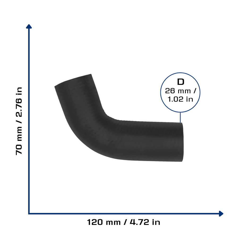 CA-6962 — Manguera Radiador CAUPLAS 6962