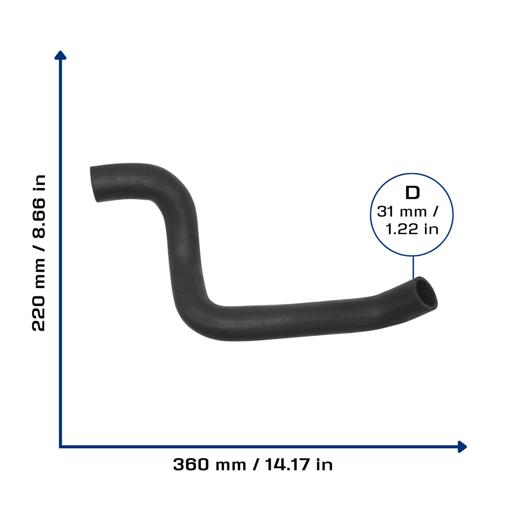 CA-3645 — Manguera Radiador CAUPLAS 3645