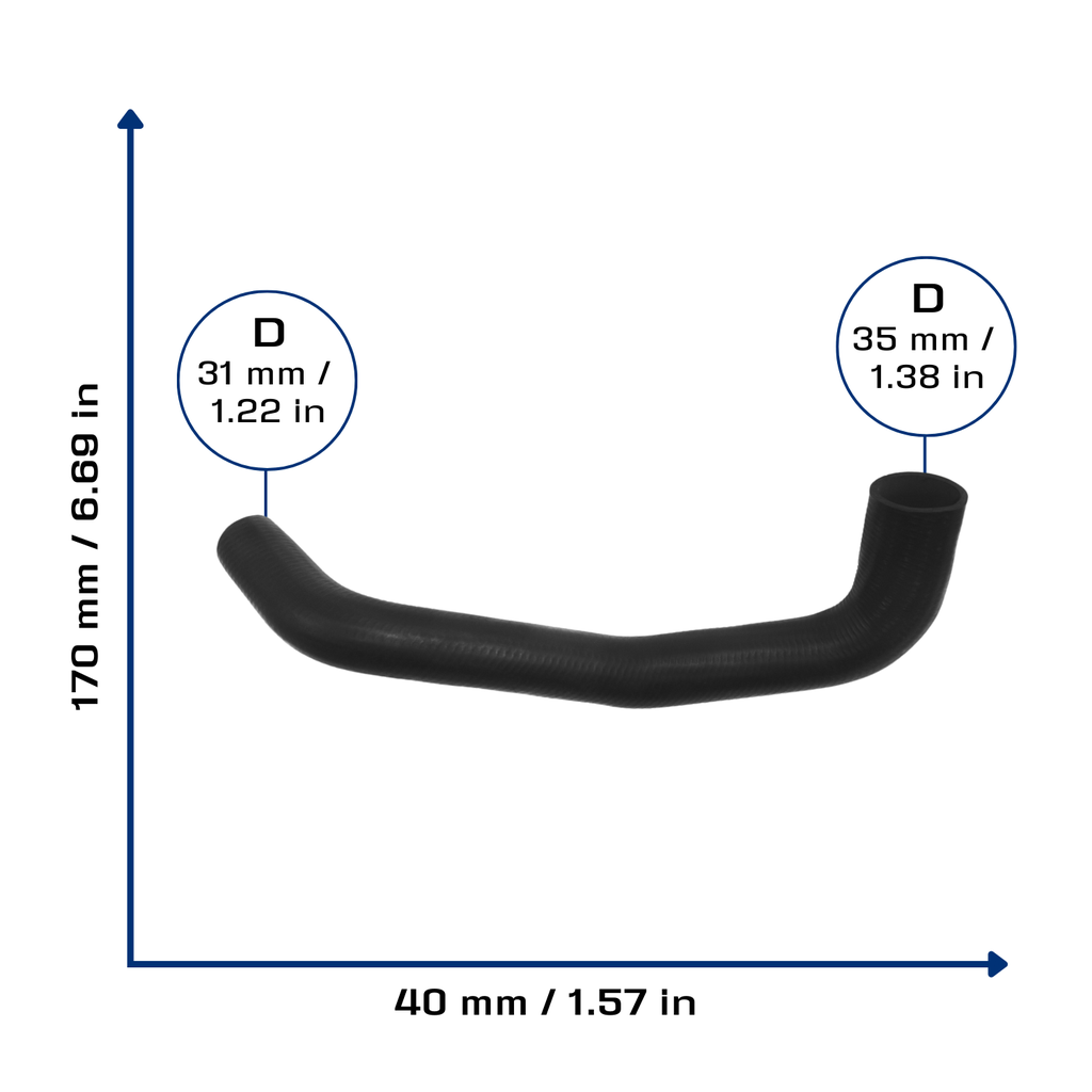 CA-3647 — Manguera Radiador CAUPLAS 3647