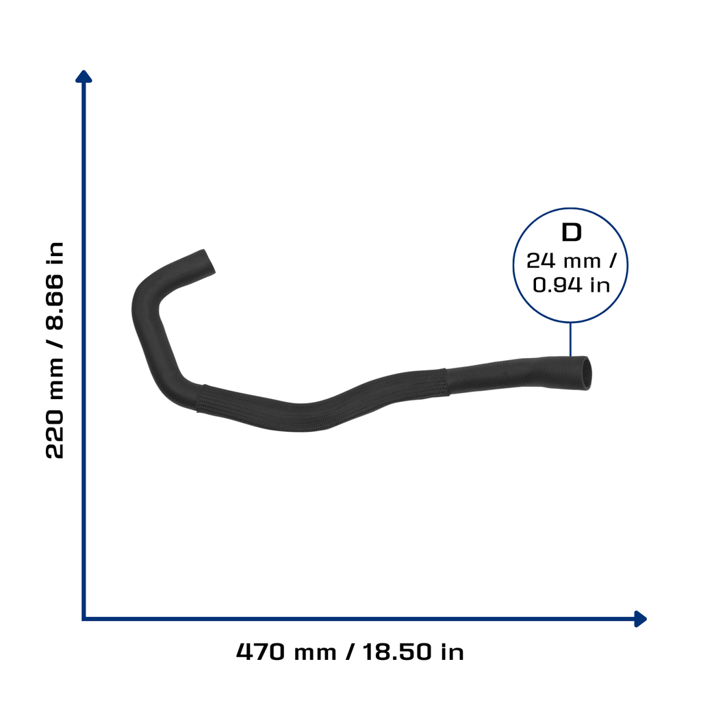 CA-4129 — Manguera Radiador CAUPLAS 4129