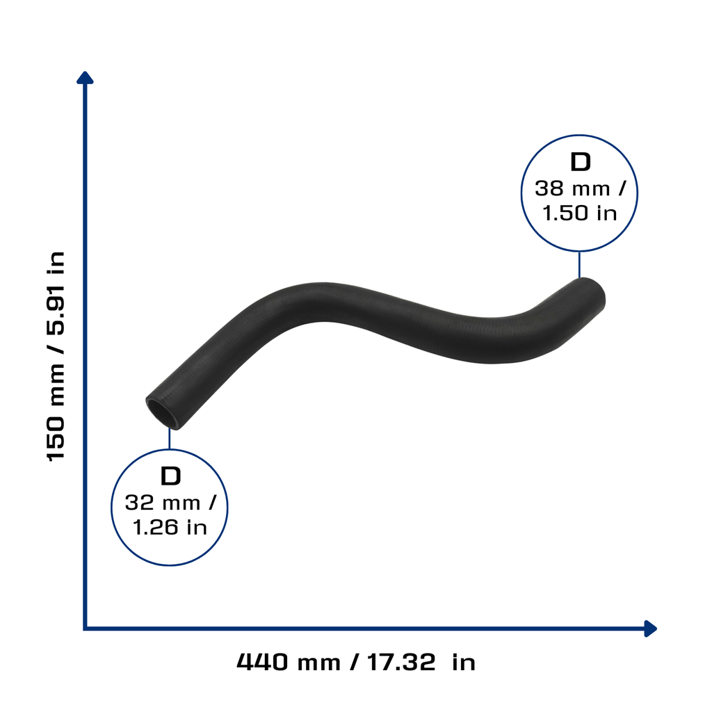 CA-5076 — Manguera Radiador CAUPLAS 5076