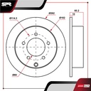 DISCO TRAS. DODGE AVENGER V6 3.5 GAS 2008-2010 (SOLIDO)