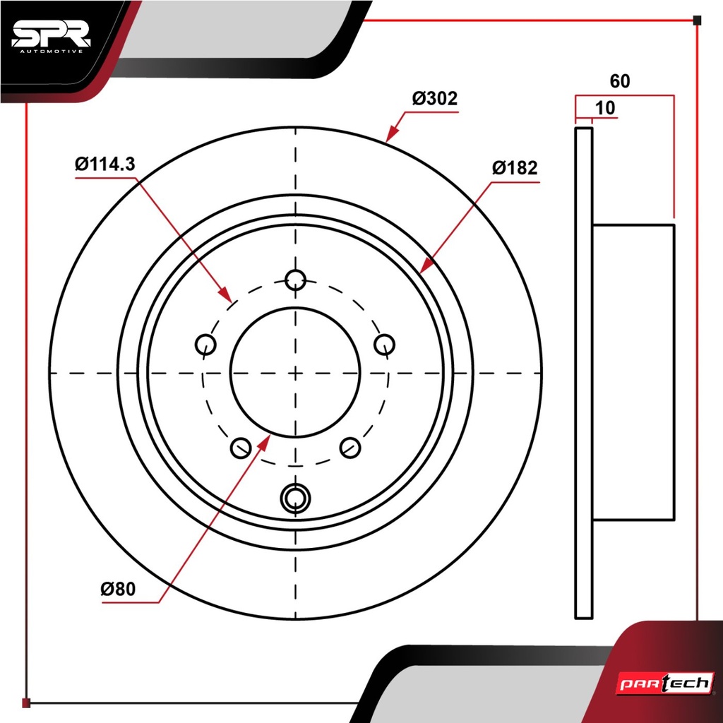 DISCO TRAS. CHRYSLER 200 L4 2.4L GAS 2011-2014 (SOLIDO)