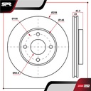 DISCO DEL. FORD FOCUS L4 2.0L GAS 2000-2010 (VENTILADO)