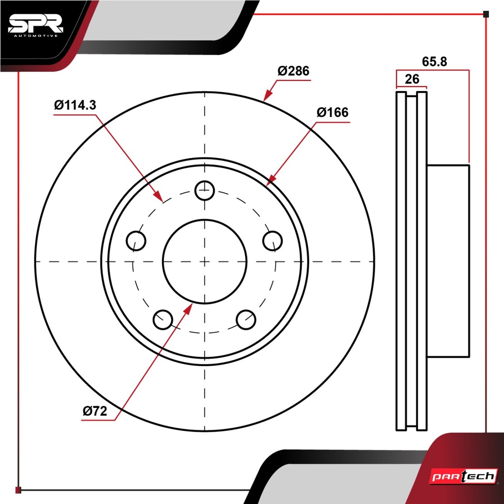 DISCO DEL. FORD RANGER V6 3.0L GAS 1998-2002 (VENTILADO)