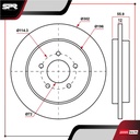 DISCO TRAS. FORD ESCAPE V6 3.0 GAS 2005-2010 (SOLIDO)