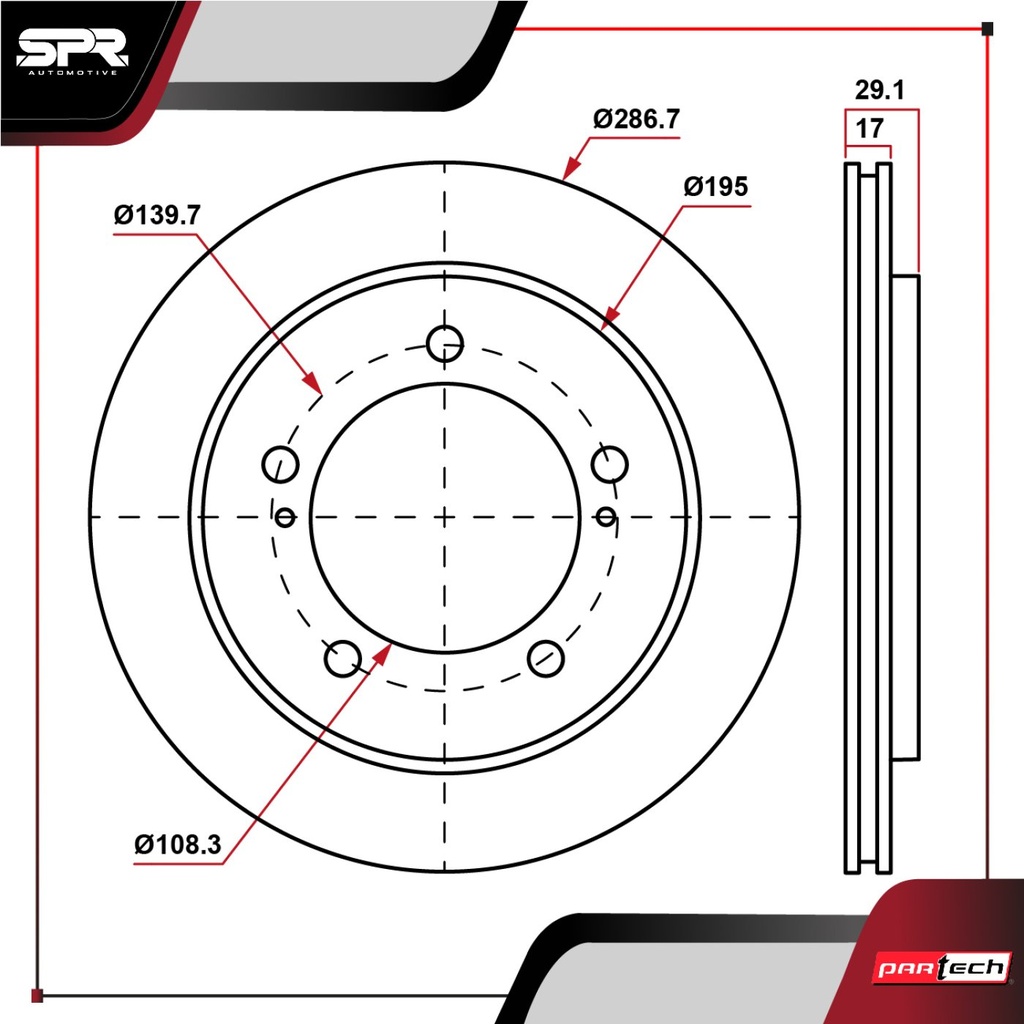 PA-DP-55060 — DISCO DEL. CHEVROLET TRACKER L4 2.0L GAS 2000-2008 (VENTILADO)
