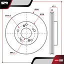 DISCO DEL. HONDA ACCORD V6 3.0L GAS 2003-2007 (VENTILADO)