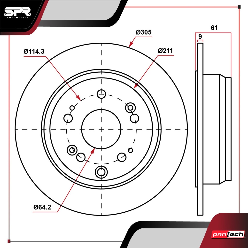 DISCO TRAS. HONDA CR-V L4 2.4L GAS 2005-2016 (SOLIDO)