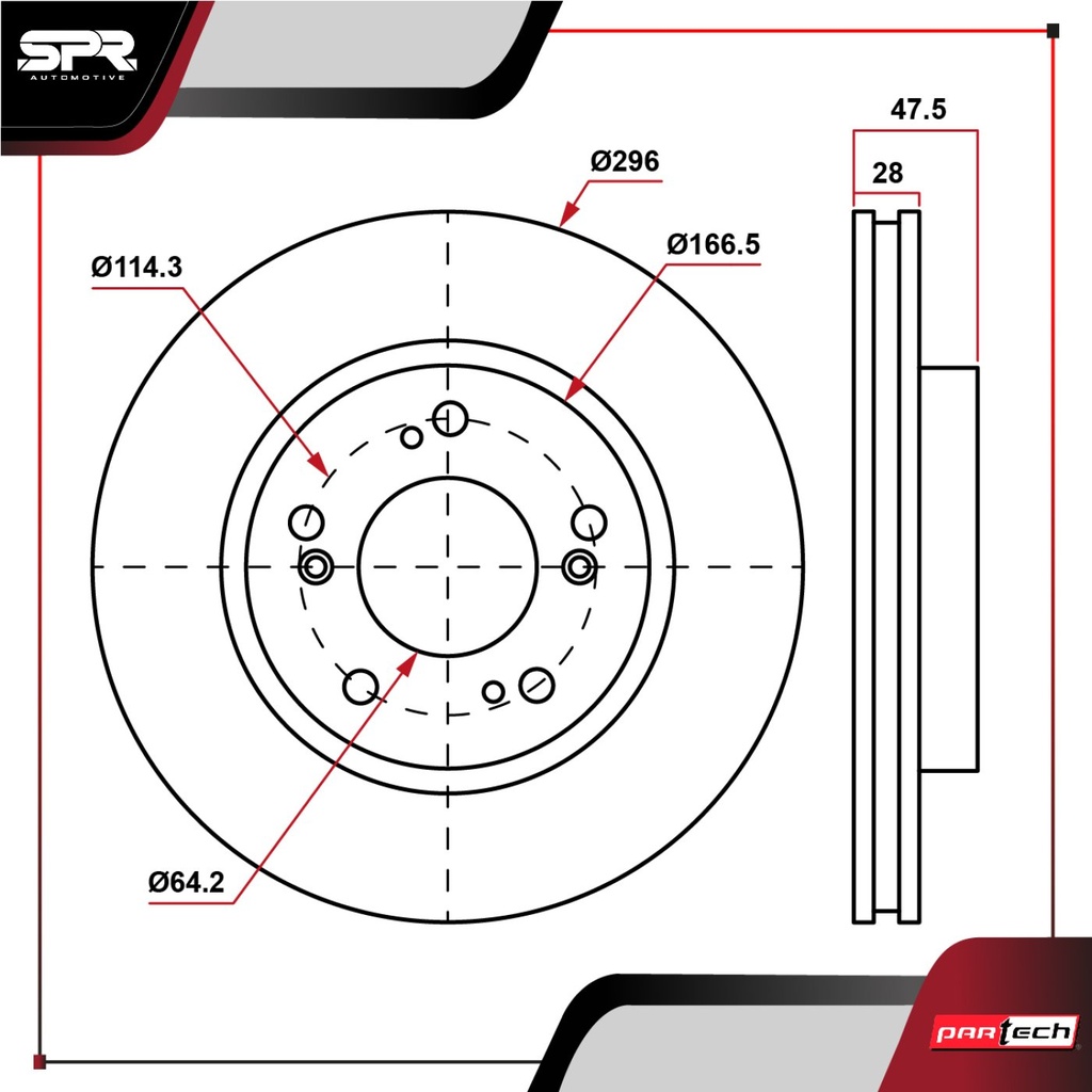 DISCO DEL. HONDA CR-V L4 2.4L GAS 2005-2016 (VENTILADO)