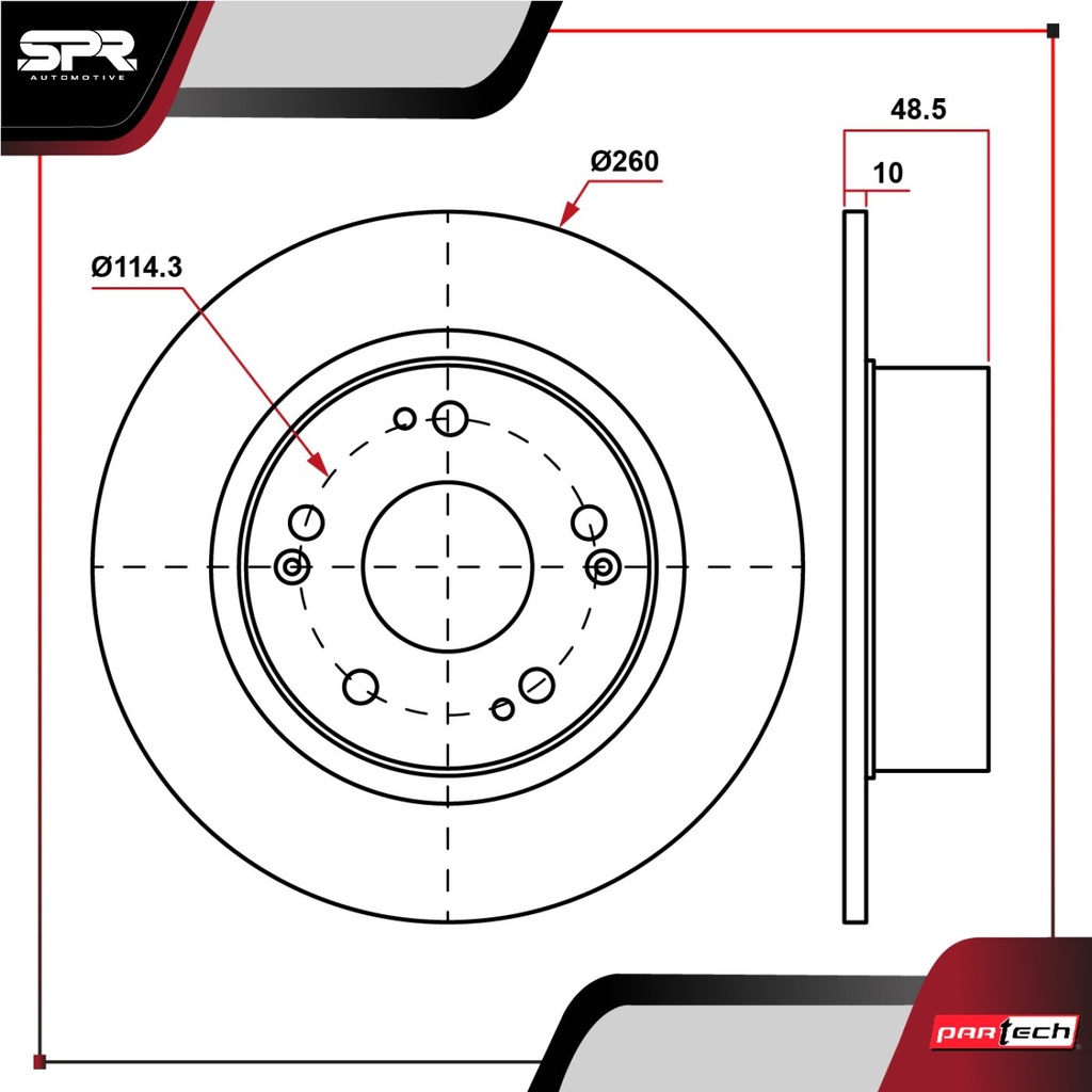 DISCO TRAS. HONDA CIVIC L4 1.7L GAS 2004-2005 (SOLIDO)