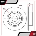 DISCO TRAS. HONDA CIVIC L4 1.7L GAS 2004-2005 (SOLIDO)