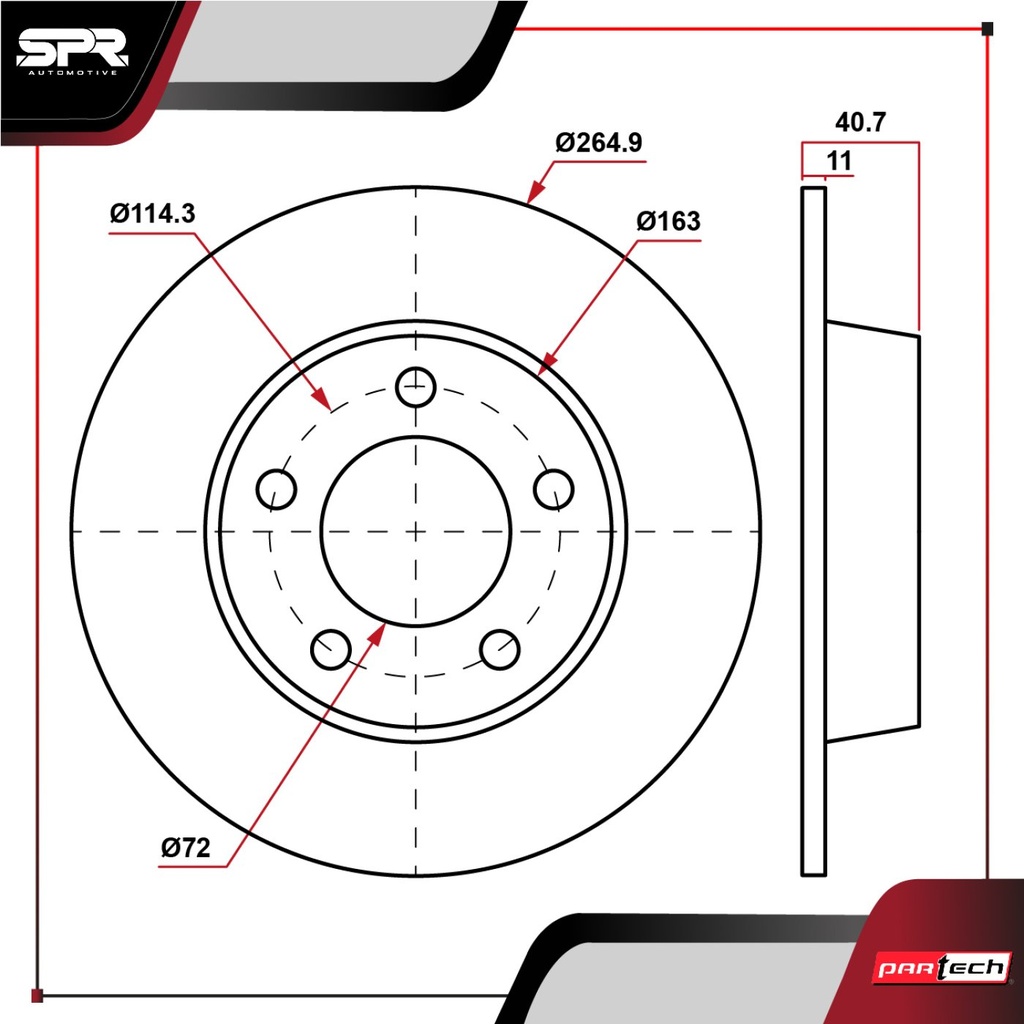 PA-DP-31365 — DISCO TRAS. MAZDA 3 L4 2.0L GAS 2004-2014 (SOLIDO)