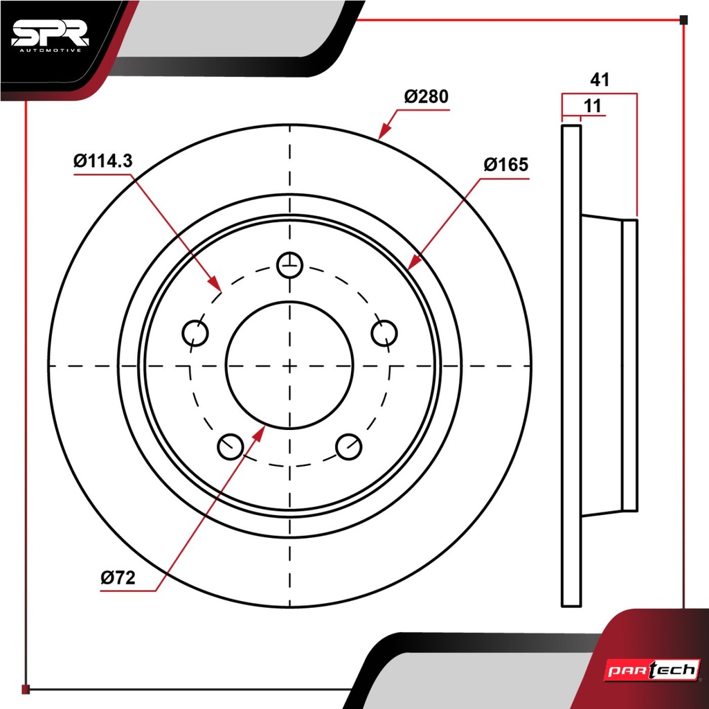 DISCO TRAS. MAZDA 3 L4 2.3L GAS 2004-2013 (SOLIDO)