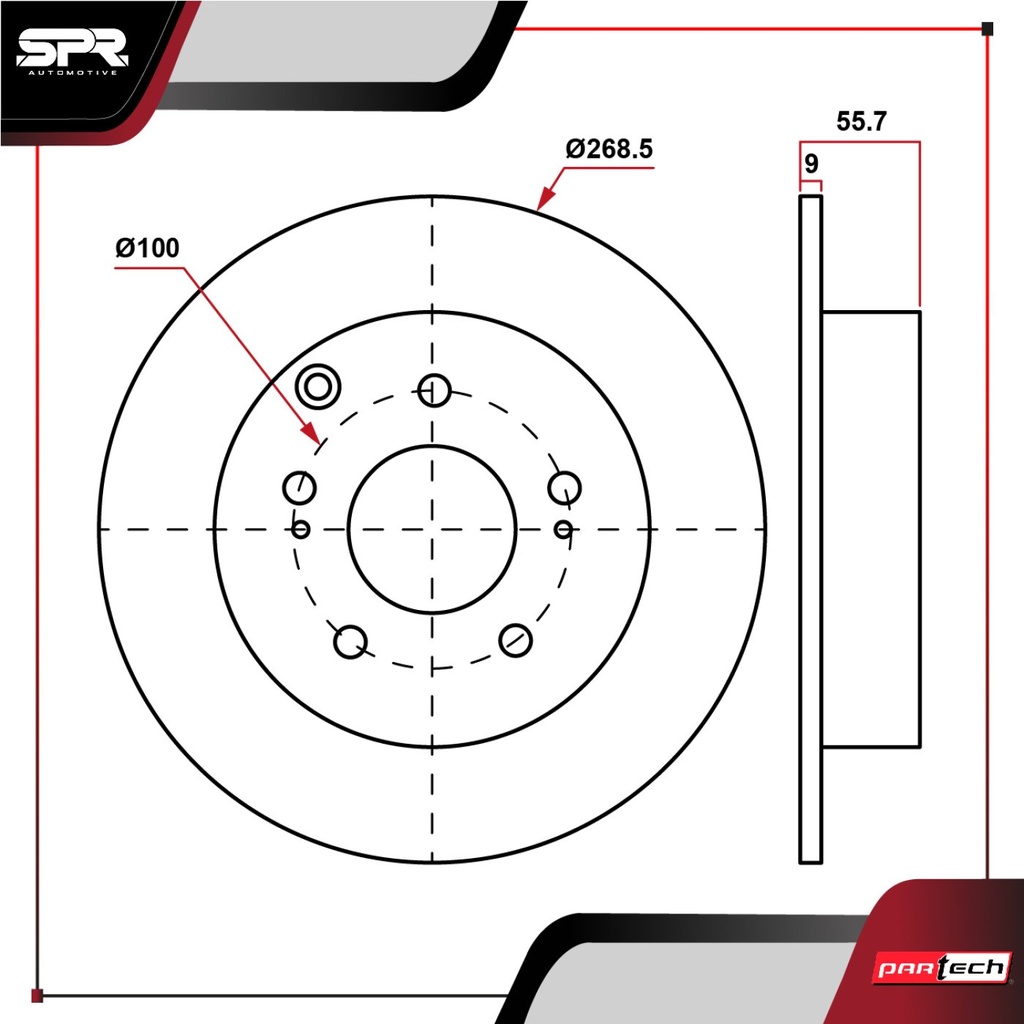 PA-DP-31269 — DISCO TRAS. TOYOTA COROLLA L4 1.8L GAS 2004-2006 (SOLIDO)