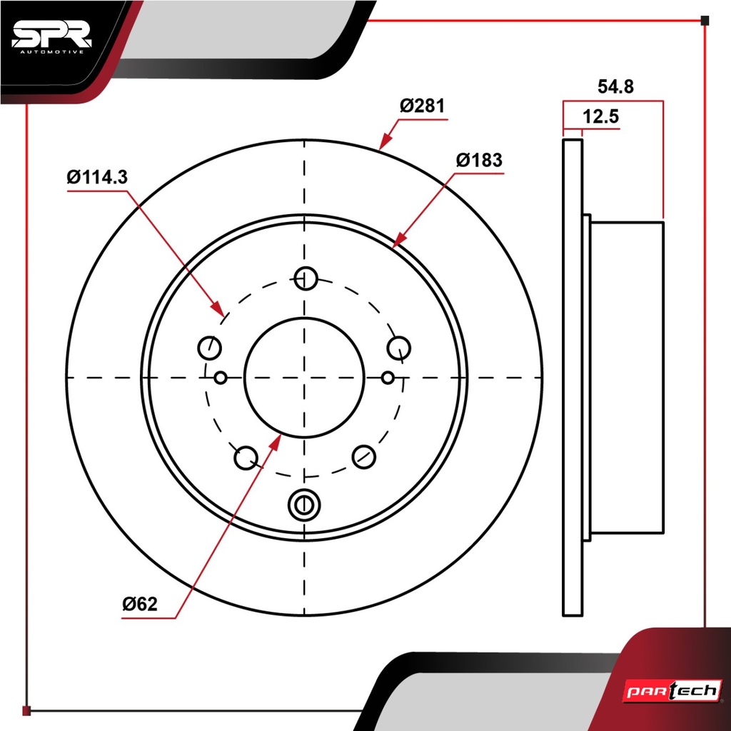 PA-DP-31443 — DISCO TRAS. TOYOTA RAV4 L4 2.5L GAS 2009-2018 (SOLIDO)
