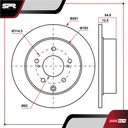 DISCO TRAS. TOYOTA RAV4 L4 2.5L GAS 2009-2018 (SOLIDO)