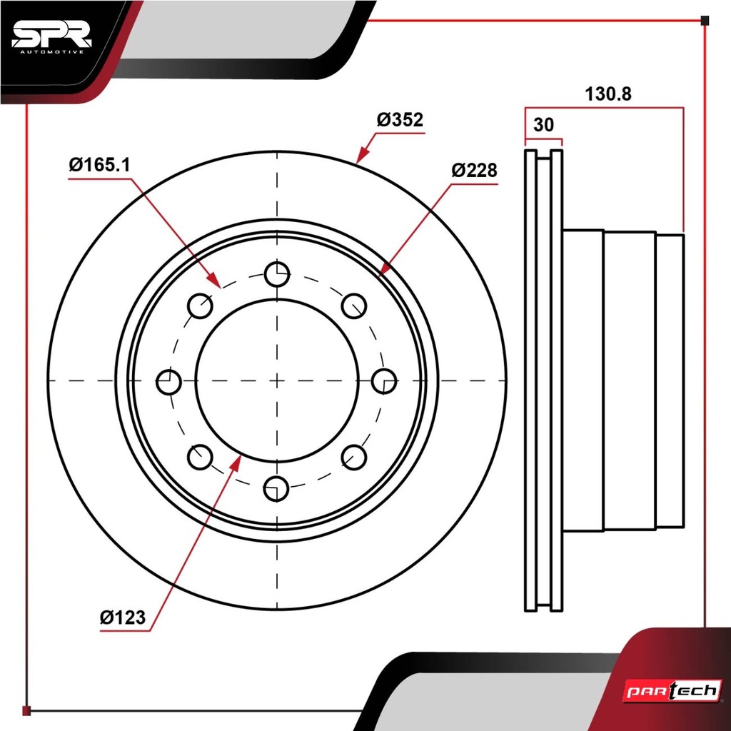 PA-DP-53011 — DISCO TRAS. RAM 1500 V8 5.7L GAS 2011-2012 (VENTILADO)