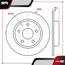 DISCO TRAS. JEEP LIBERTY V6 3.7L GAS 2008-2013 (SOLIDO)