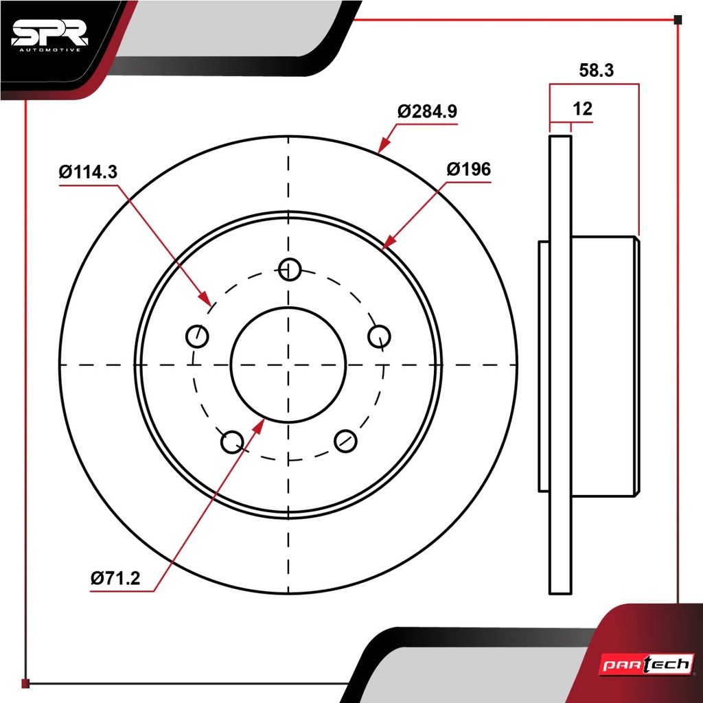 DISCO TRAS. FORD EXPLORER V6 4.0L GAS 1995-2001 (SOLIDO)