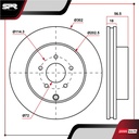 DISCO TRAS. FORD EDGE V6 3.5L GAS 2007-2011 (VENTILADO)