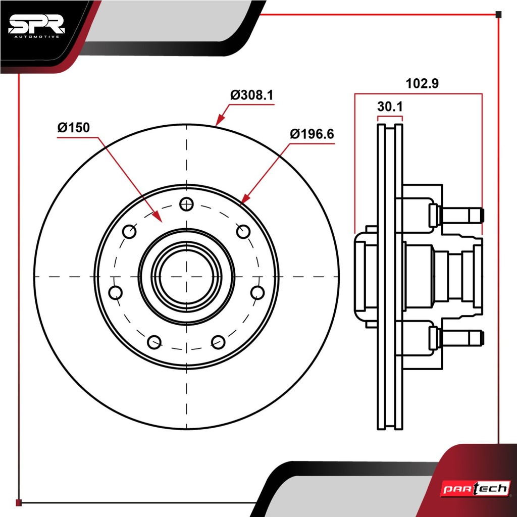 DISCO DEL. FORD F-150 V6 4.2L GAS 1998-2003 (VENTILADO)