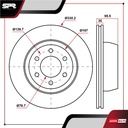 DISCO TRAS. CADILLAC ESCALADE V8 5.3L GAS 2003-2003 (VENTILADO)