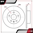 DISCO TRAS. CHEVROLET ASTRA L4 1.8L GAS 2000-2008 (SOLIDO)