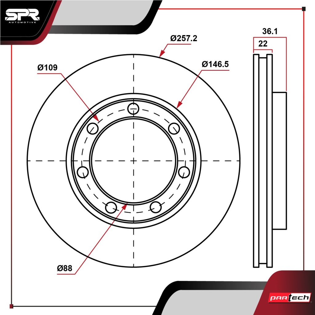 DISCO DEL. HONDA PASSPORT L4 2.6L GAS 1994-1996 (VENTILADO)