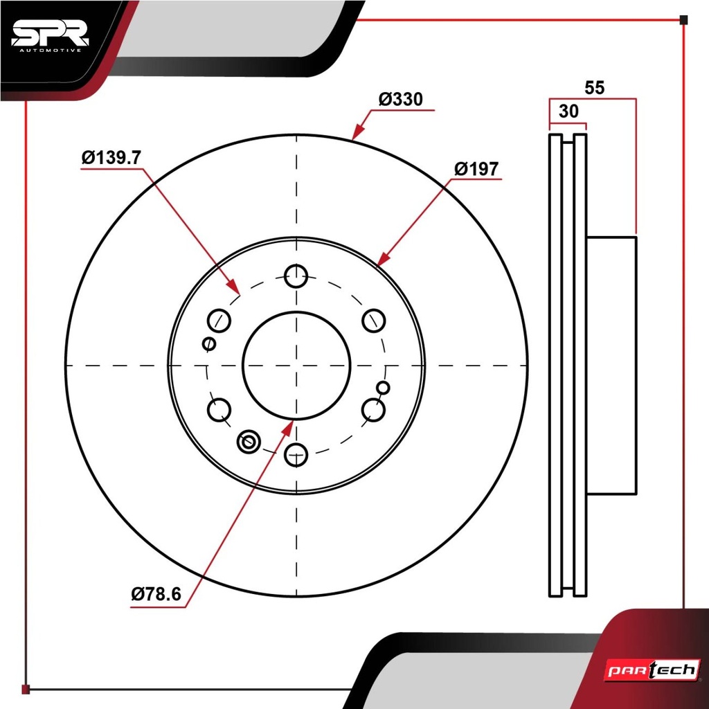 PA-DP-55097 — DISCO DEL. GMC SIERRA 1500 V6 4.3L GAS 2005-2017 (VENTILADO)