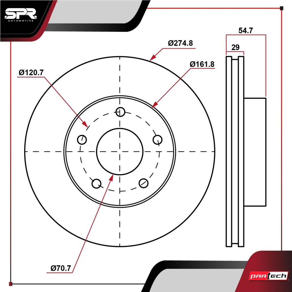 PA-DP-55047 — DISCO DEL. CHEVROLET BLAZER V6 4.3L GAS 1996-2005 (VENTILADO)
