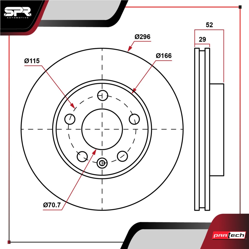PA-DP-55148 — DISCO DEL. CHEVROLET CAPTIVA SPORT V6 3.0L GAS 2010-2015 (VENTILADO)