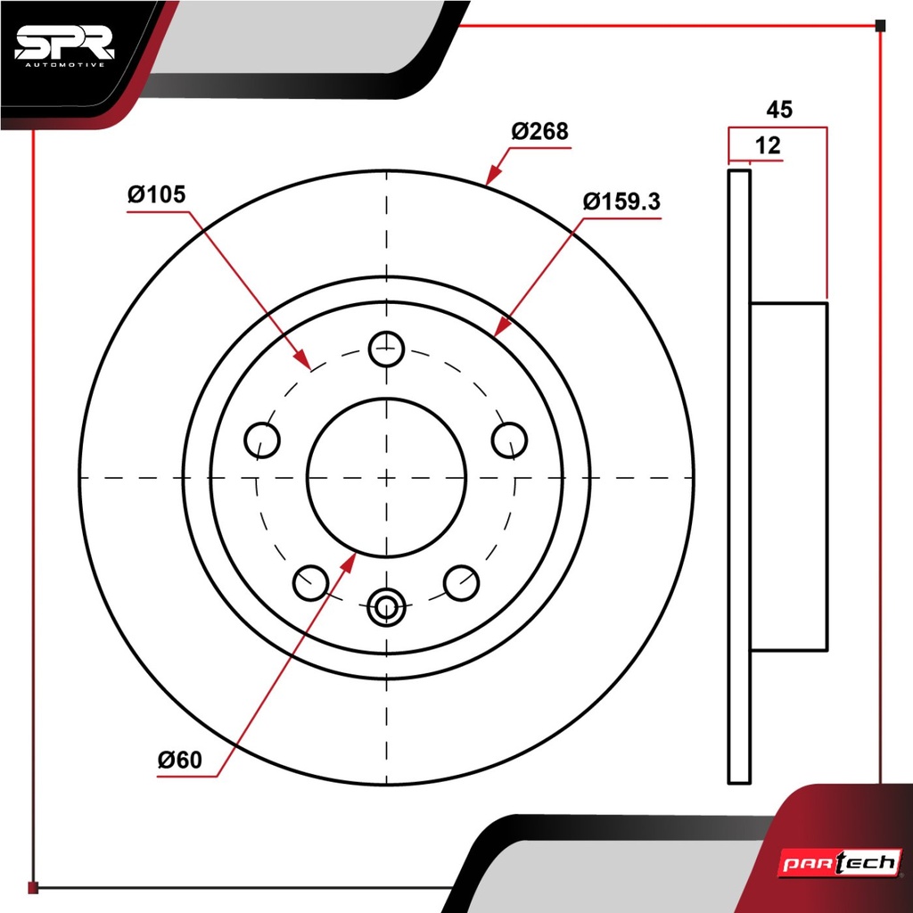 DISCO TRAS. CHEVROLET CRUZE L4 1.8L GAS 2010-2016 (SOLIDO)