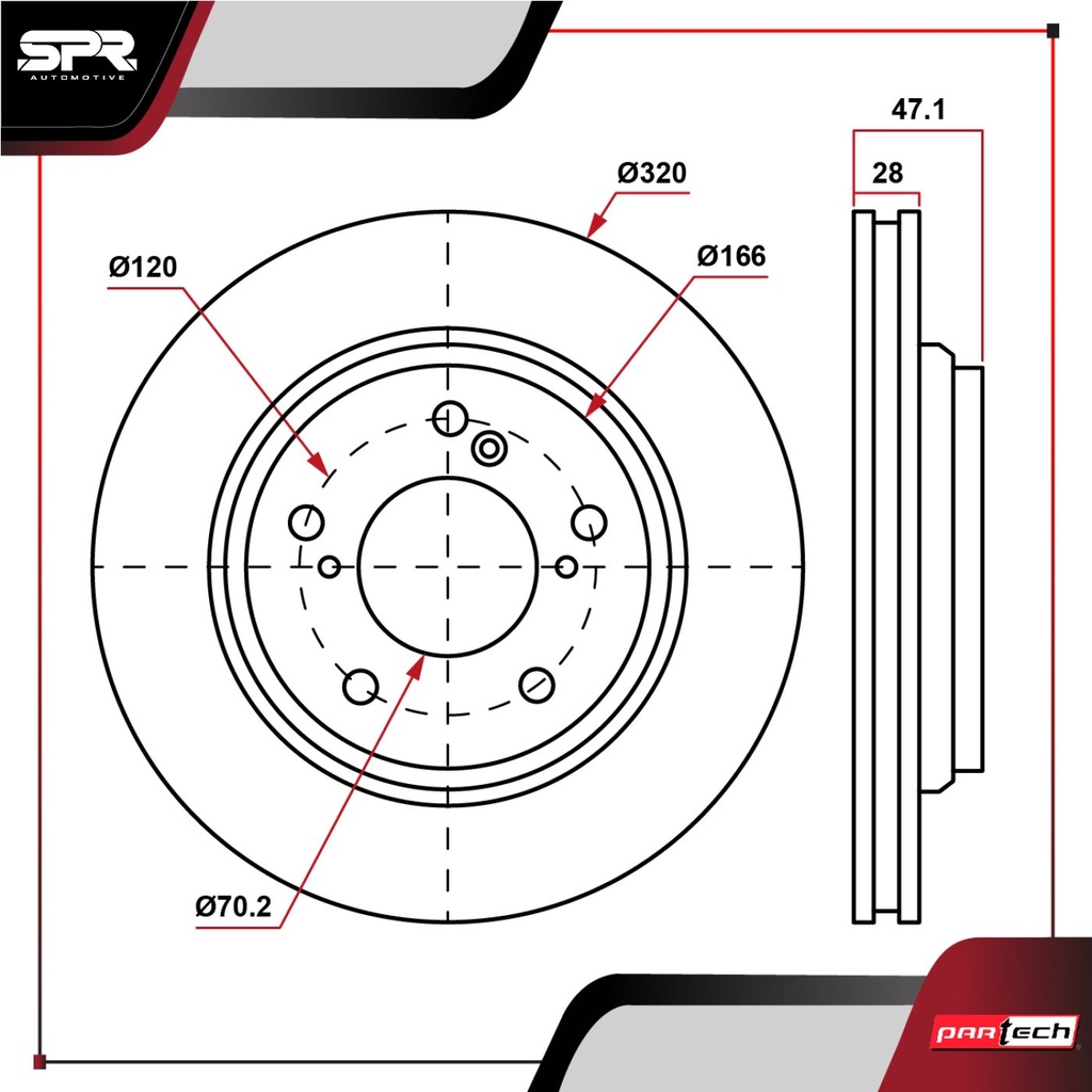 DISCO DEL. HONDA ODYSSEY V6 3.5L GAS 2011-2017 (VENTILADO)