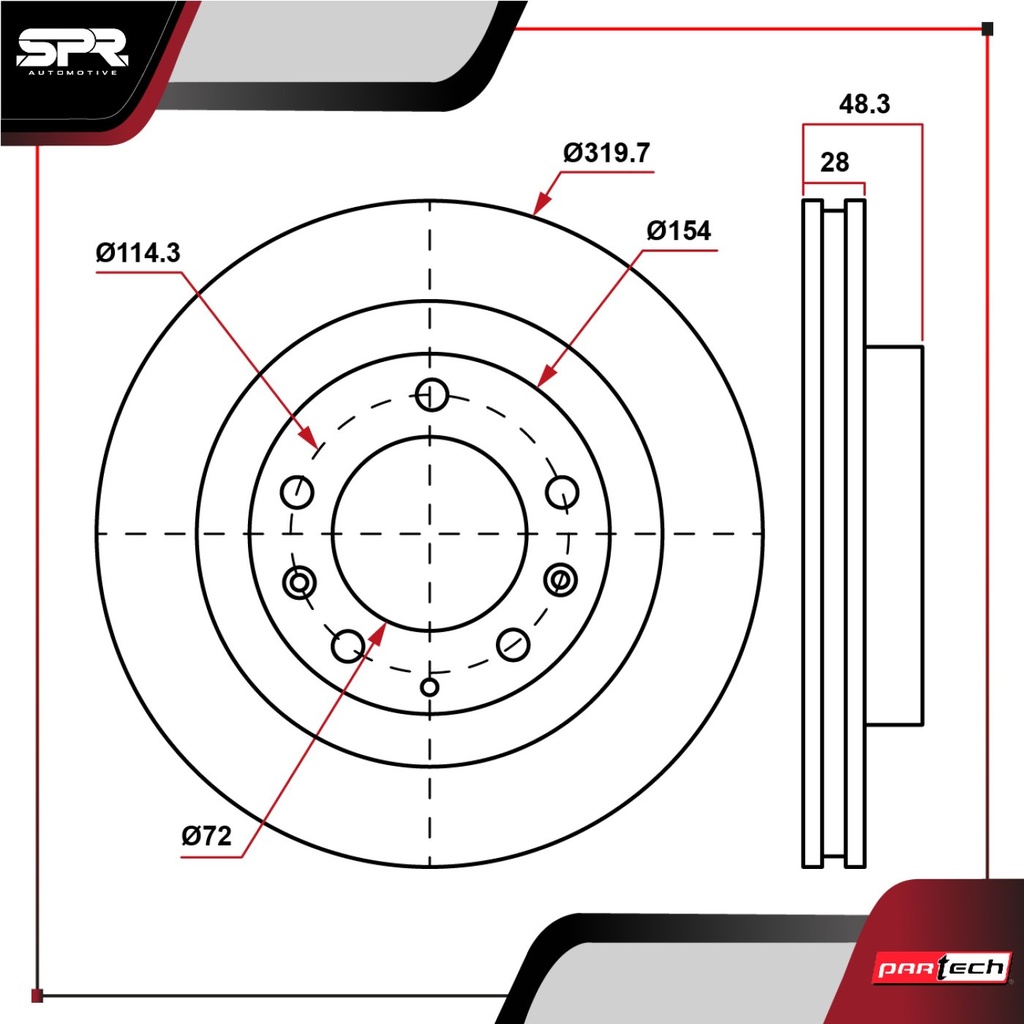 DISCO DEL. MAZDA CX-9 V6 3.7L GAS 2008-2015 (VENTILADO)
