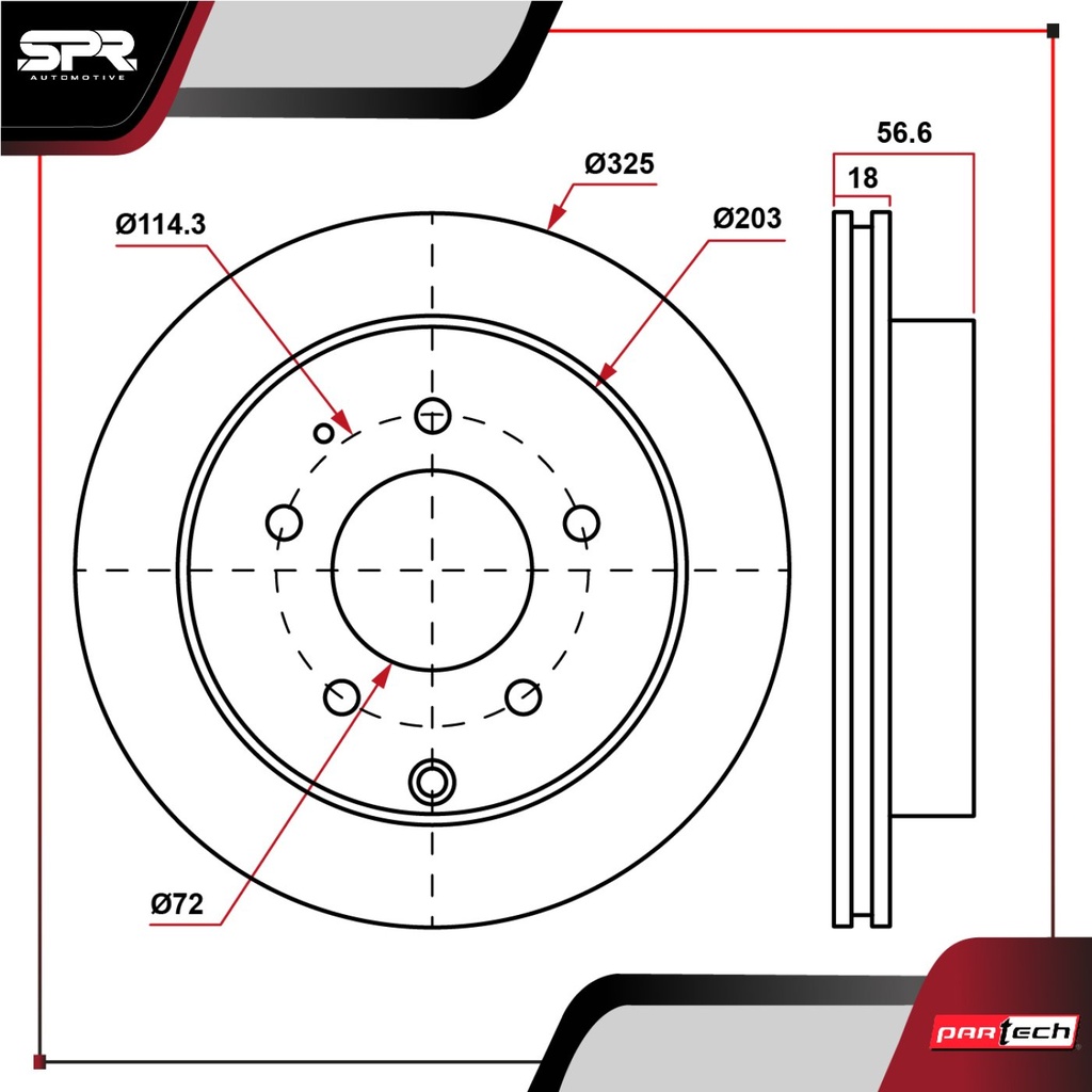 DISCO TRAS. MAZDA CX-9 V6 3.7L GAS 2005-2015 (VENTILADO)