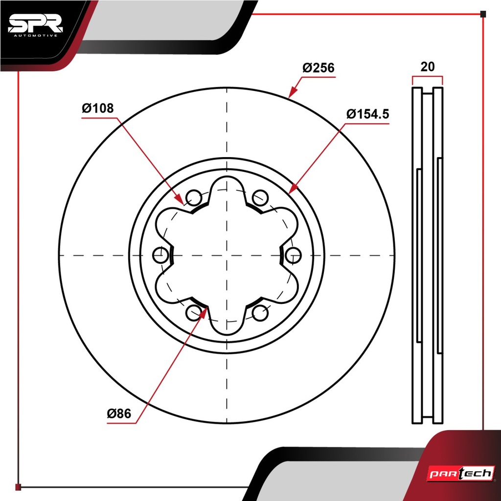 PA-DP-3140 — DISCO DEL. MAZDA B2600 L4 2.6L GAS 1987-1993 (VENTILADO)