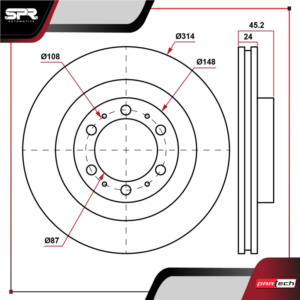 DISCO DEL. MITSUBISHI MONTERO SPORT V6 3.0L GAS 1997-2004 (VENTILADO)