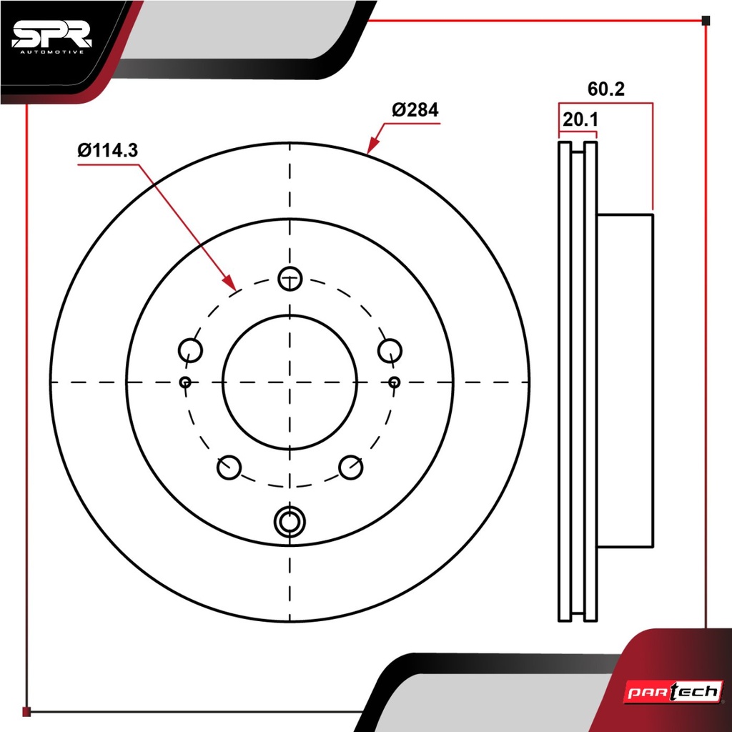 PA-DP-31457 — DISCO TRAS. MITSUBISHI ECLIPSE L4 3.8L GAS 2006-2012 (VENTILADO)