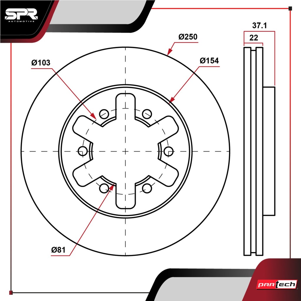 PA-DP-3132 — DISCO DEL. NISSAN PICKUP L4 2.4L GAS 1991-1997 (VENTILADO)