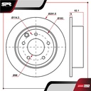 DISCO TRAS. NISSAN SENTRA L4 1.8L GAS 2015-2019 (SOLIDO)