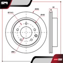 DISCO TRAS. NISSAN X-TRAIL L4 2.0L GAS 2018-2022 (VENTILADO)