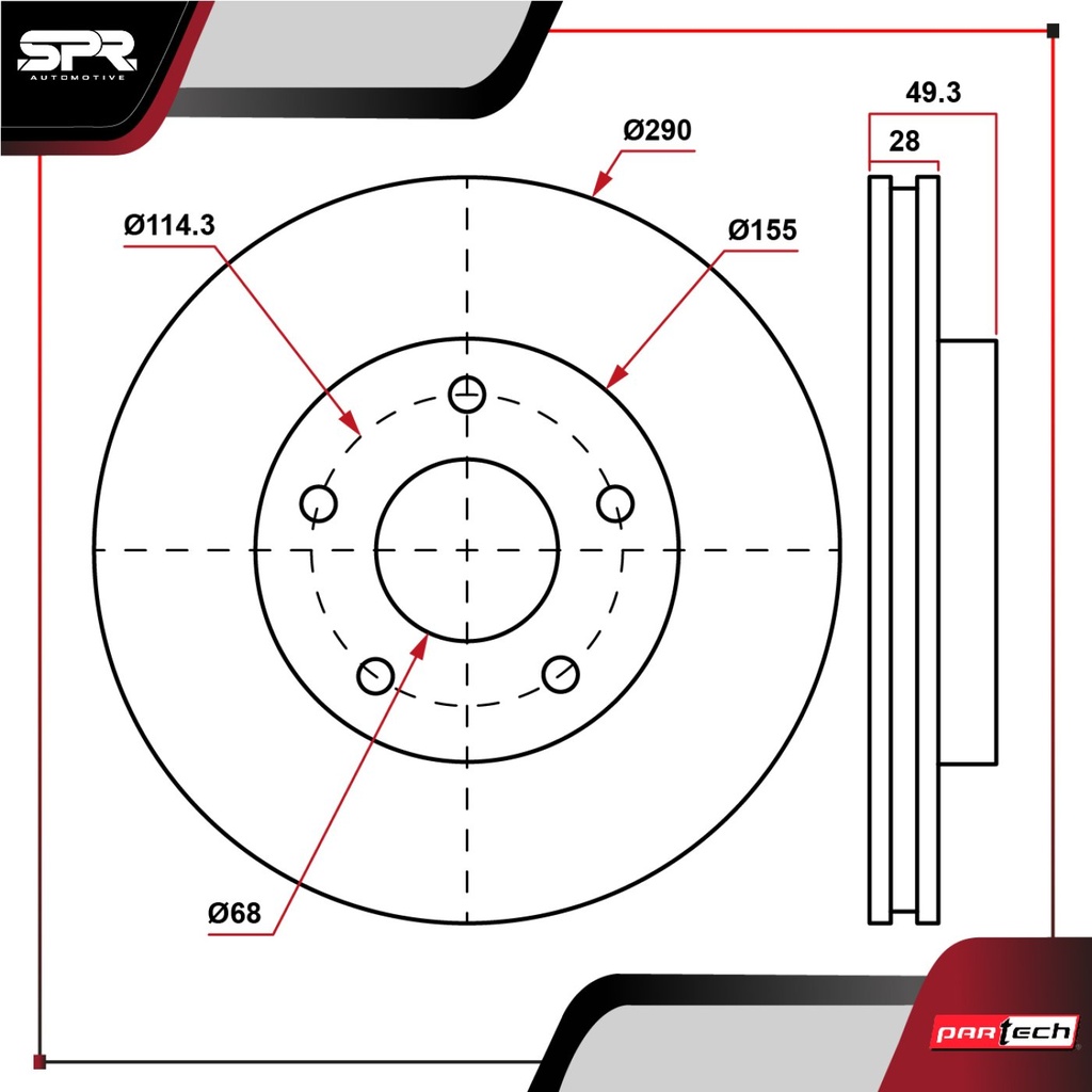 PA-DP-31389 — DISCO DEL. NISSAN QUEST V6 3.5L GAS 2011-2017 (VENTILADO)