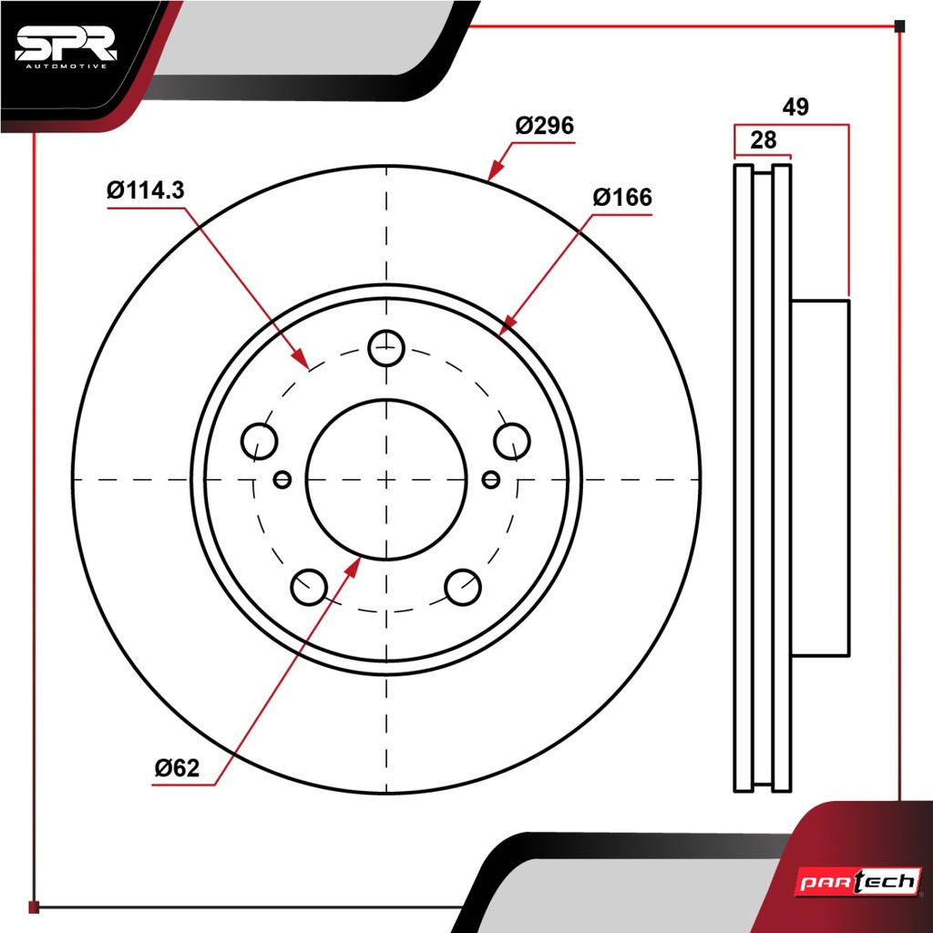 PA-DP-31314 — DISCO DEL. TOYOTA CAMRY L4 2.4L GAS 2002-2006 (VENTILADO)