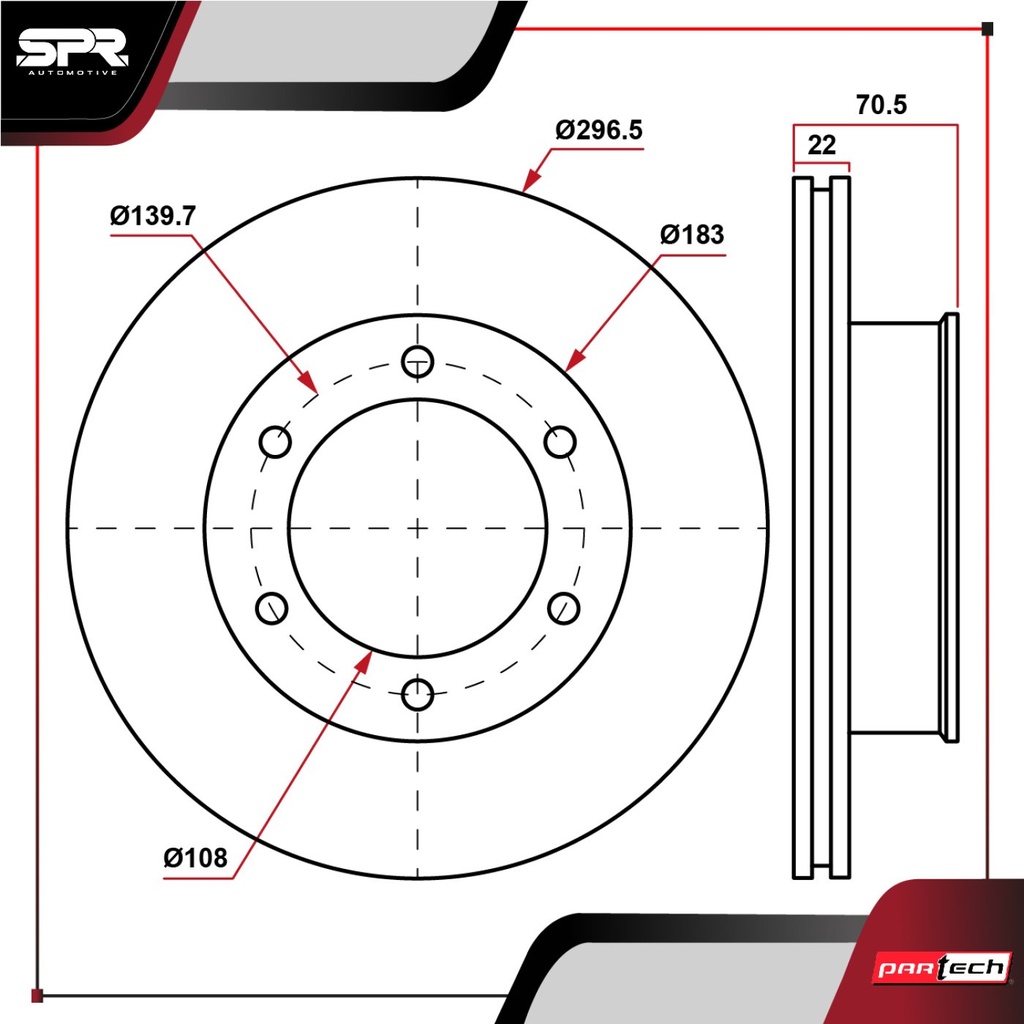 PA-DP-31165 — DISCO DEL. TOYOTA TACOMA L4 2.7L GAS 1995-2004 (VENTILADO)