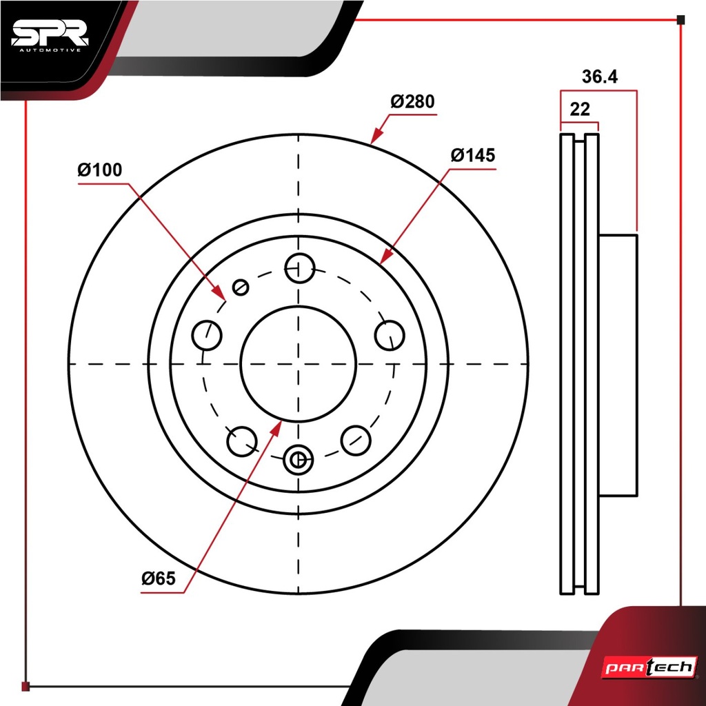 PA-DP-34143 — DISCO DEL.VOLKSWAGEN GOLF L4 2.0L GAS 2000-2006 (VENTILADO)