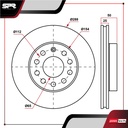 DISCO DEL. VOLKSWAGEN JETTA L4 1.8L GAS 2014-2018 (VENTILADO)