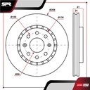 DISCO DEL. CHEVROLET AVEO L4 1.6L GAS 2008-2017 (VENTILADO)